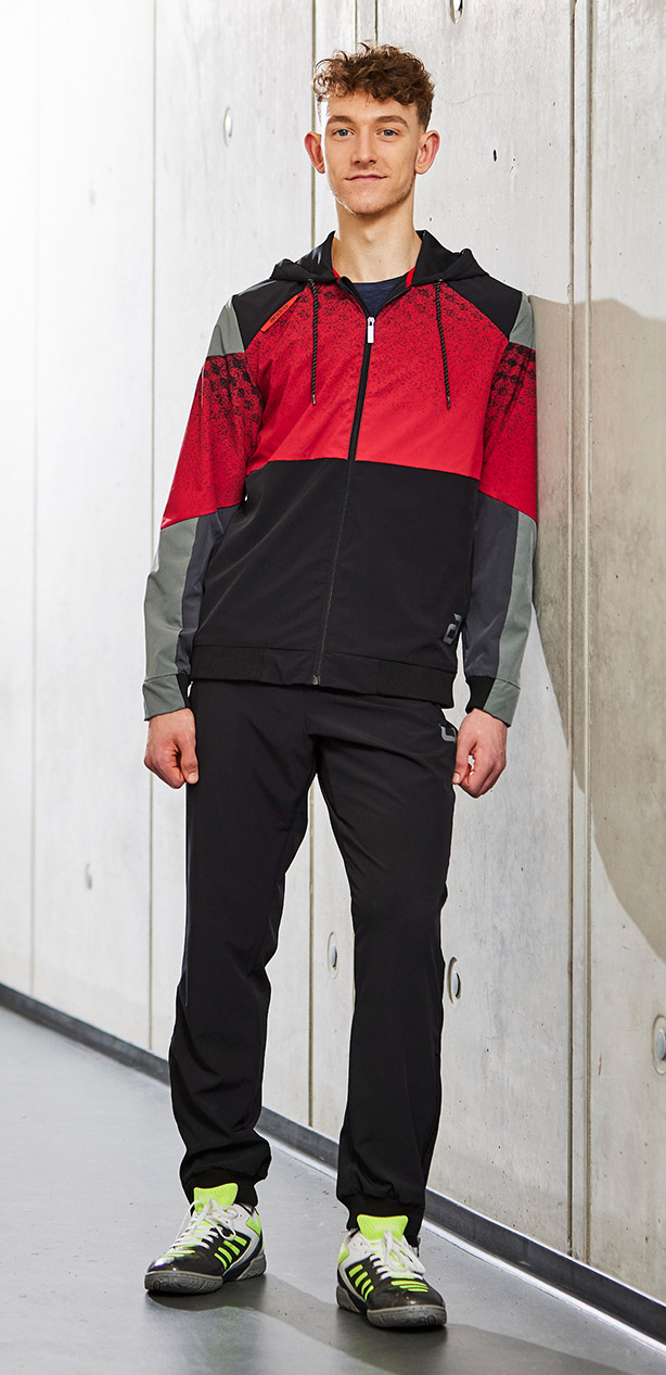 andro Jacke Millar schwarz/rot