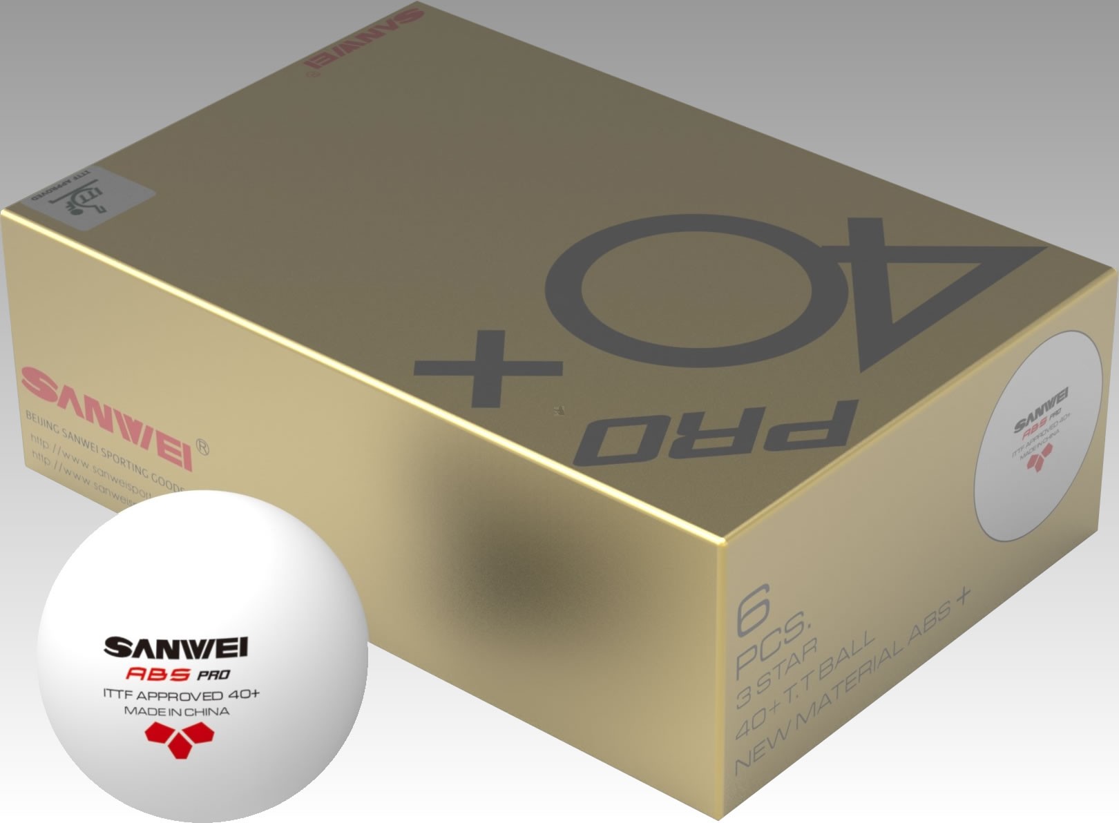SANWEI ABS 3 Sterne 40+ (gold) PRO