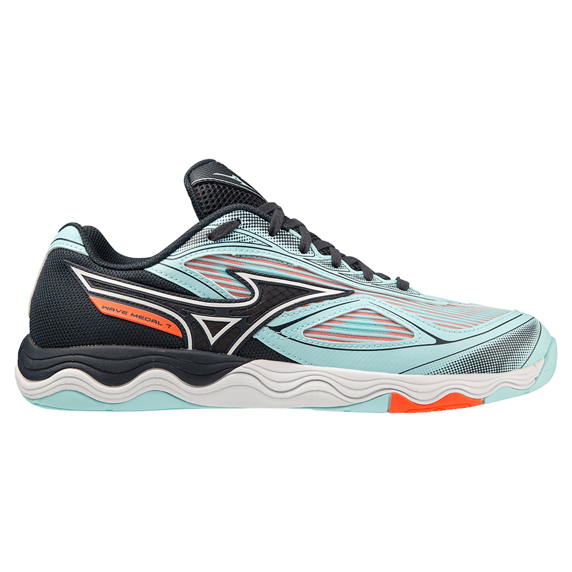 Mizuno Wave Medal 7 schwarz/türkis/weiß