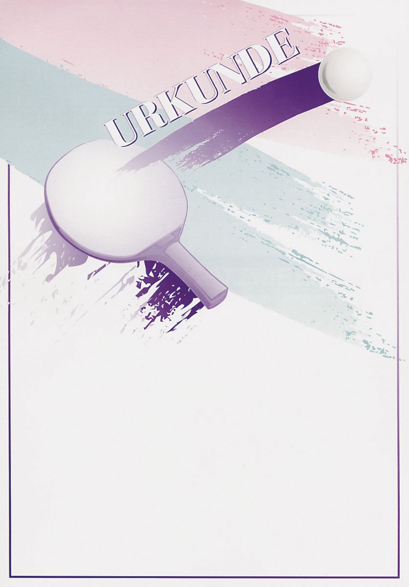 Urkunde Schläger/violett neutral