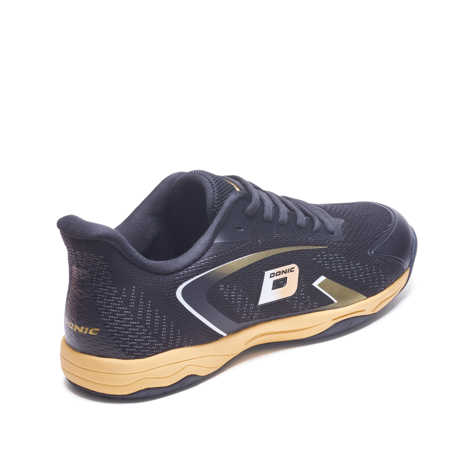 Donic Wettkampfschuh Panther schwarz/gold