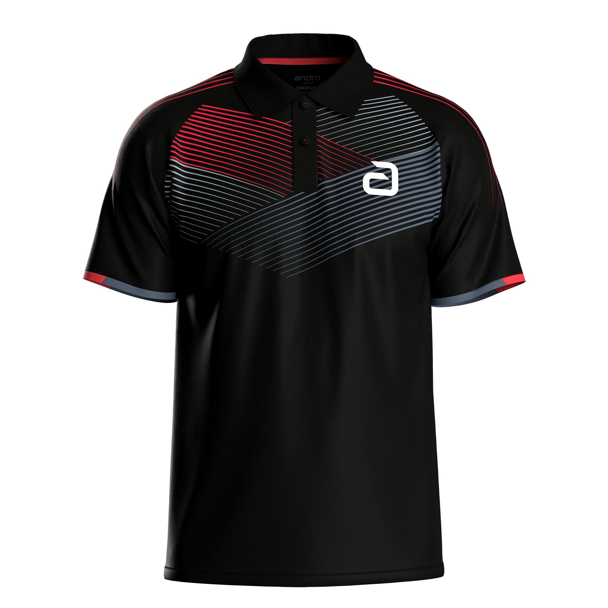 andro Shirt Avos schwarz/neonrot