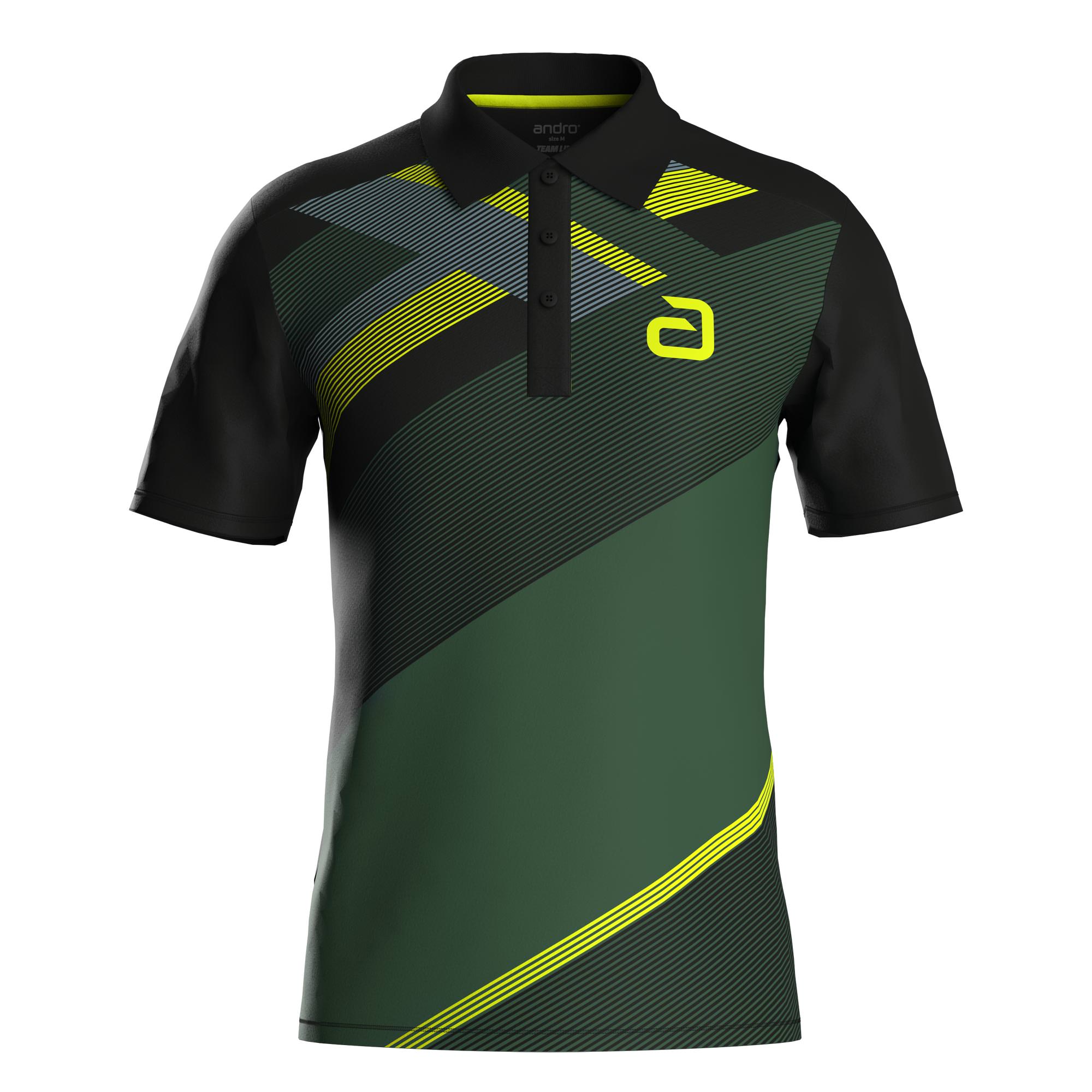 andro Shirt Ataxa schwarz/gelb