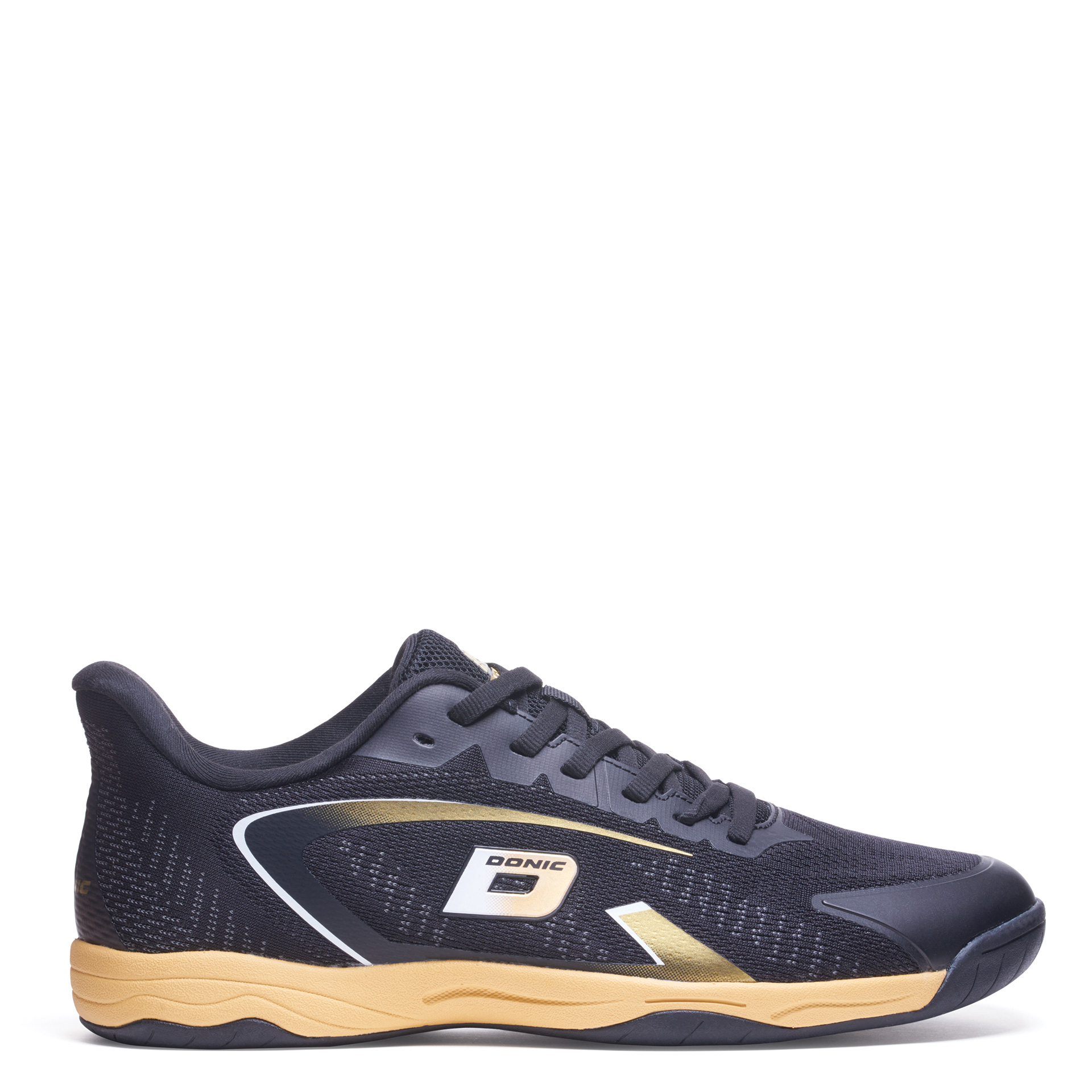 Donic Wettkampfschuh Panther schwarz/gold