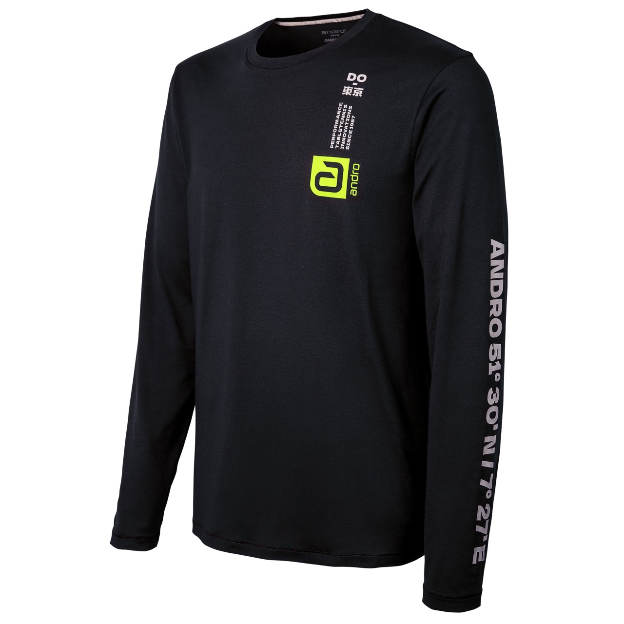 andro Longsleeve Sisco schwarz/gelb