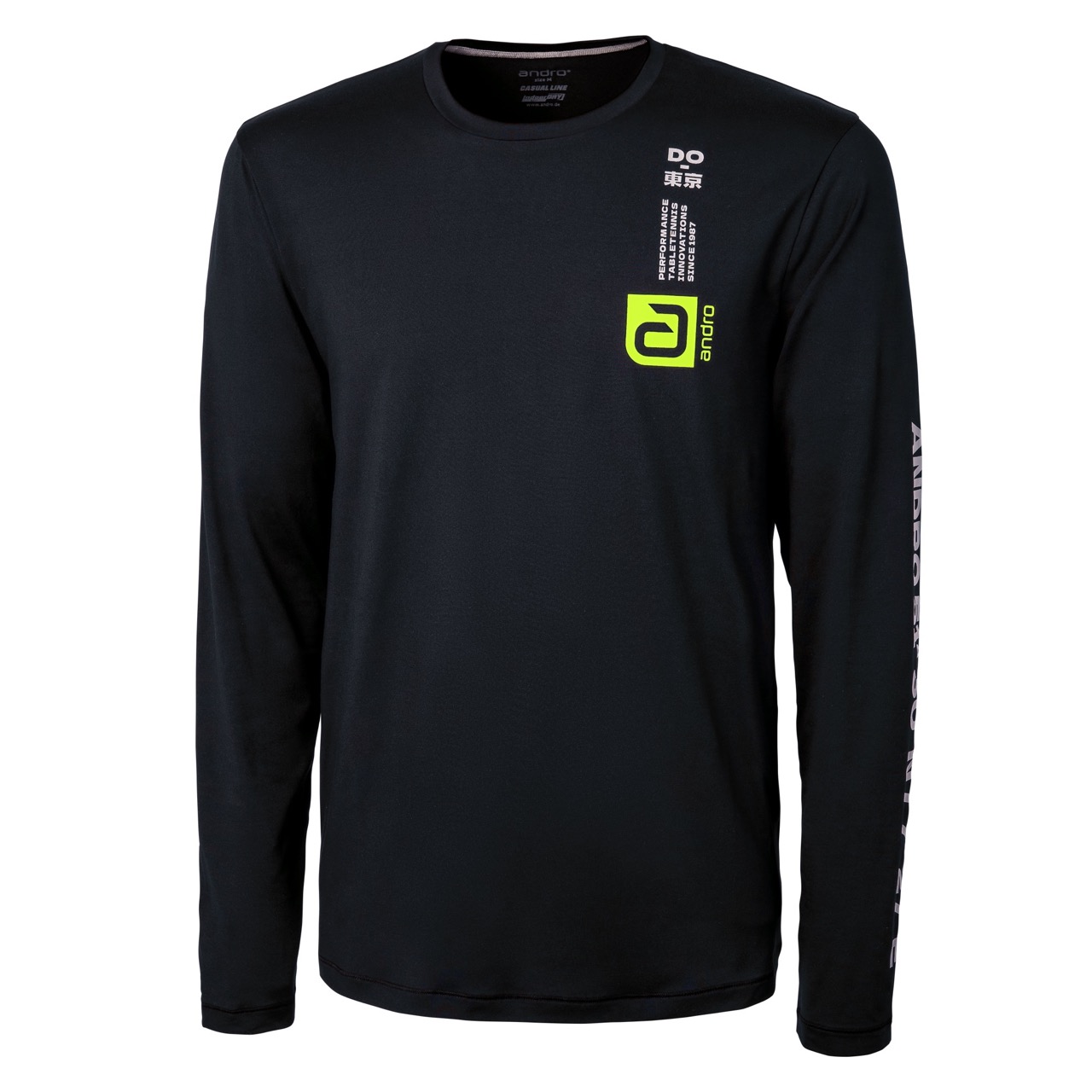 andro Longsleeve Sisco schwarz/gelb