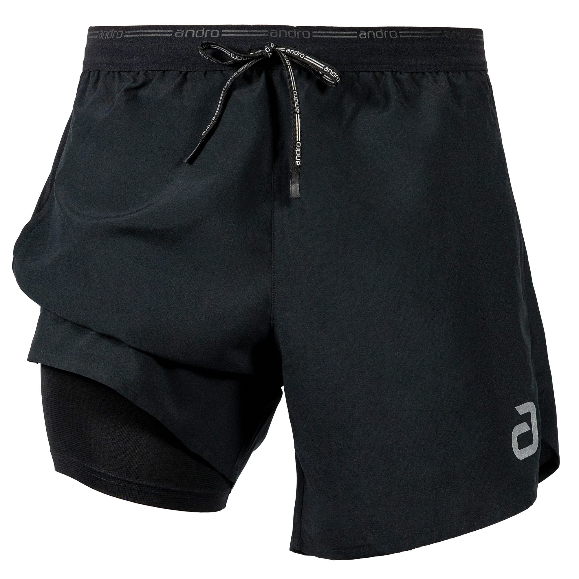 andro 2-in-1 Short Nebro schwarz