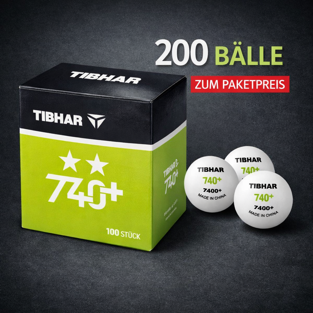 Tibhar Ball T40** weiß 2er-Kombipaket