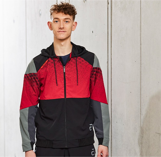 andro Jacke Millar schwarz/rot