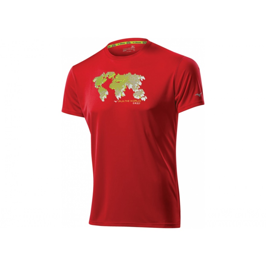 Mizuno T-Shirt  DryLite I RUN Tee, rot