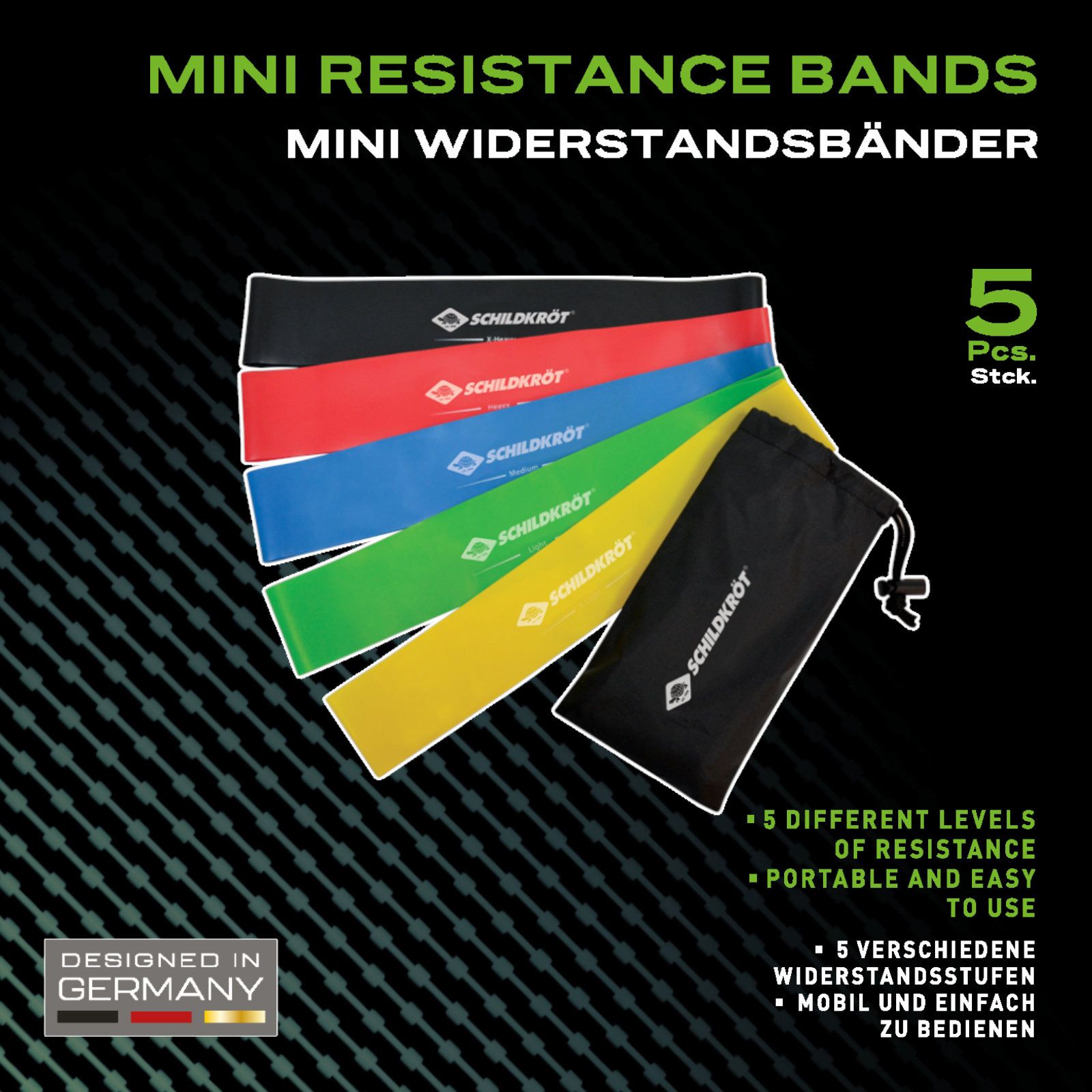 Donic/Schildkröt Mini Resistance Bands (5er Set)