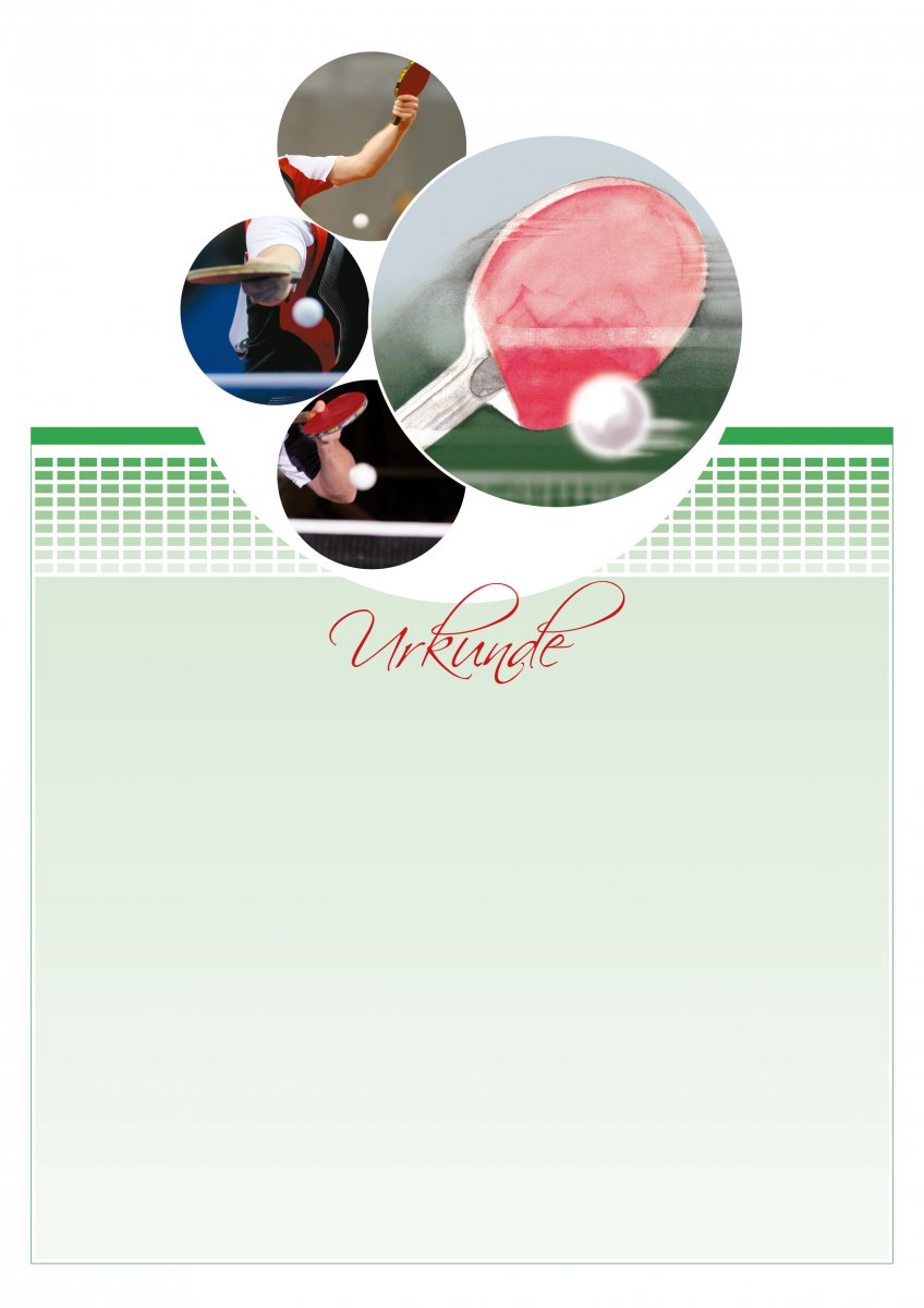 Urkunde Schläger/Hand/Ball