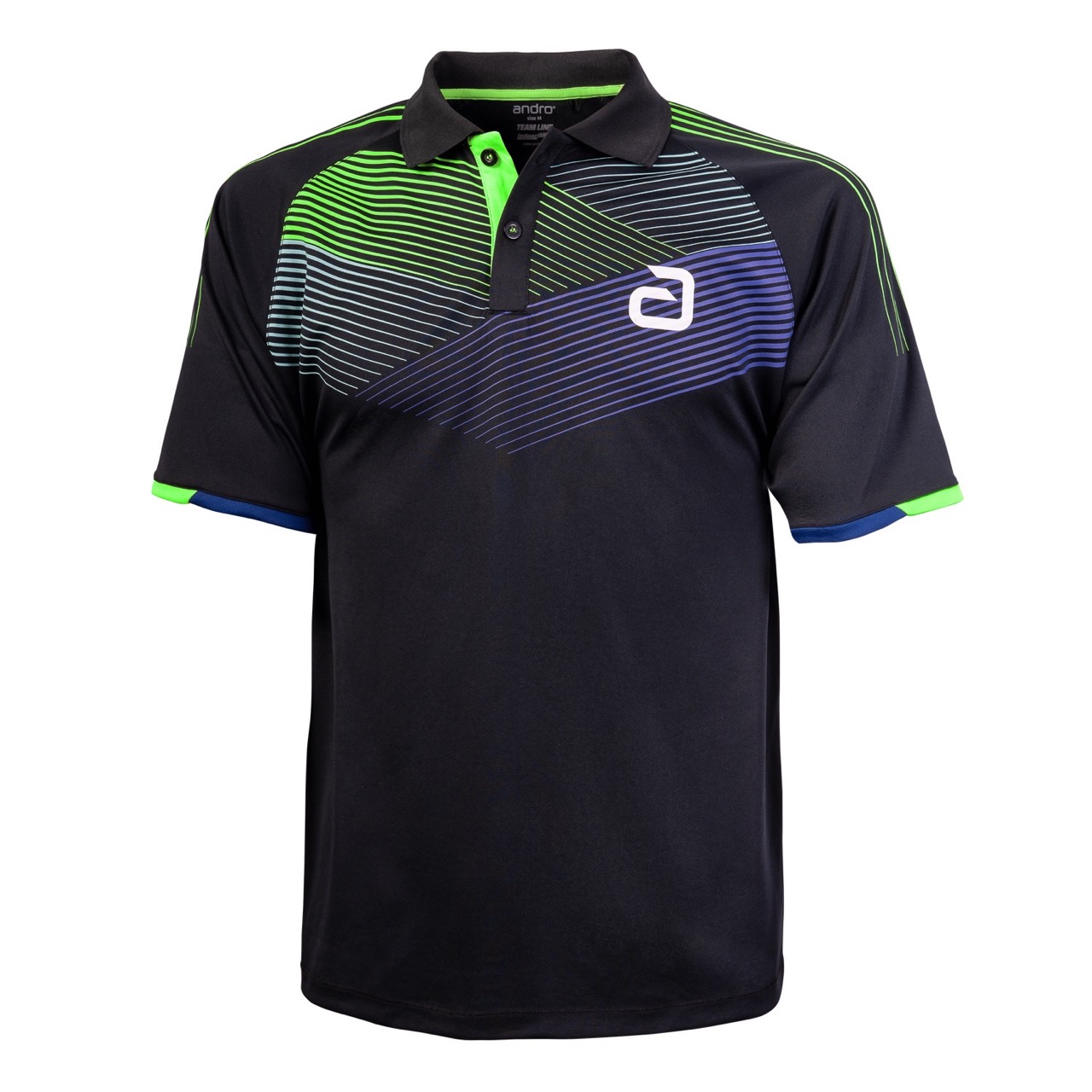 andro Shirt Avos Baumwolle schwarz/grün