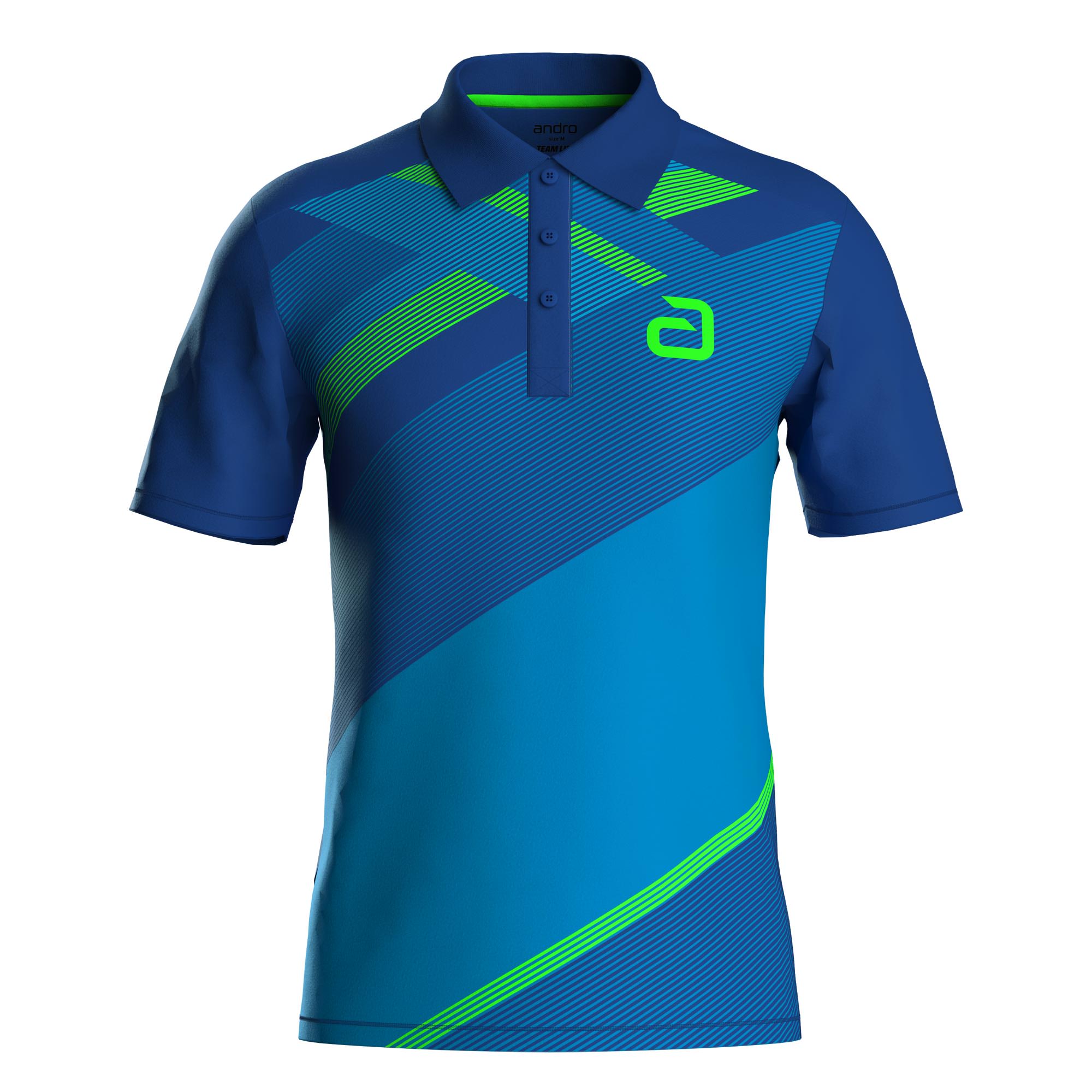 andro Shirt Ataxa blau/grün
