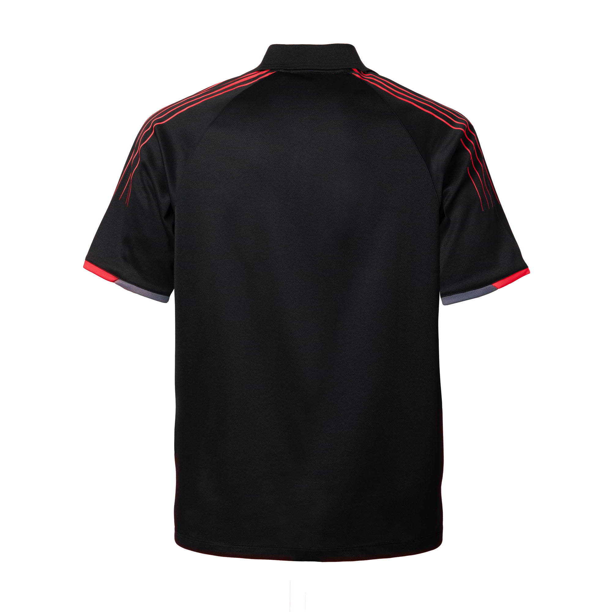 andro Shirt Avos Baumwolle schwarz/neonrot