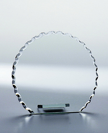 Glastrophäe Wellenschliff