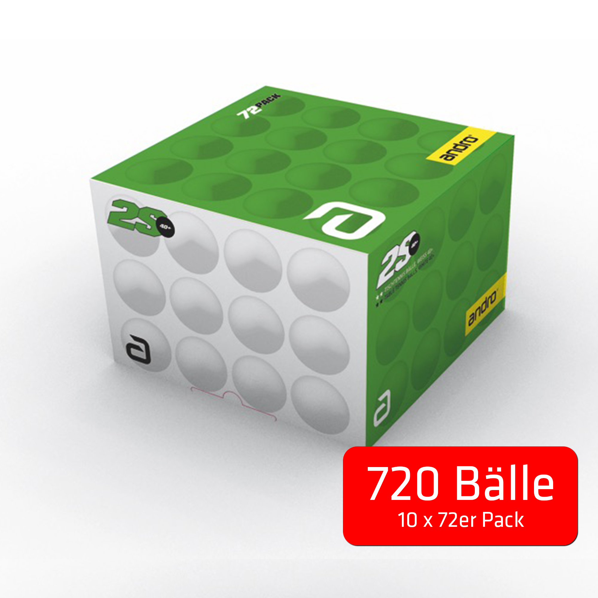 andro Ball Poly2S** weiß 10er-Kombipaket