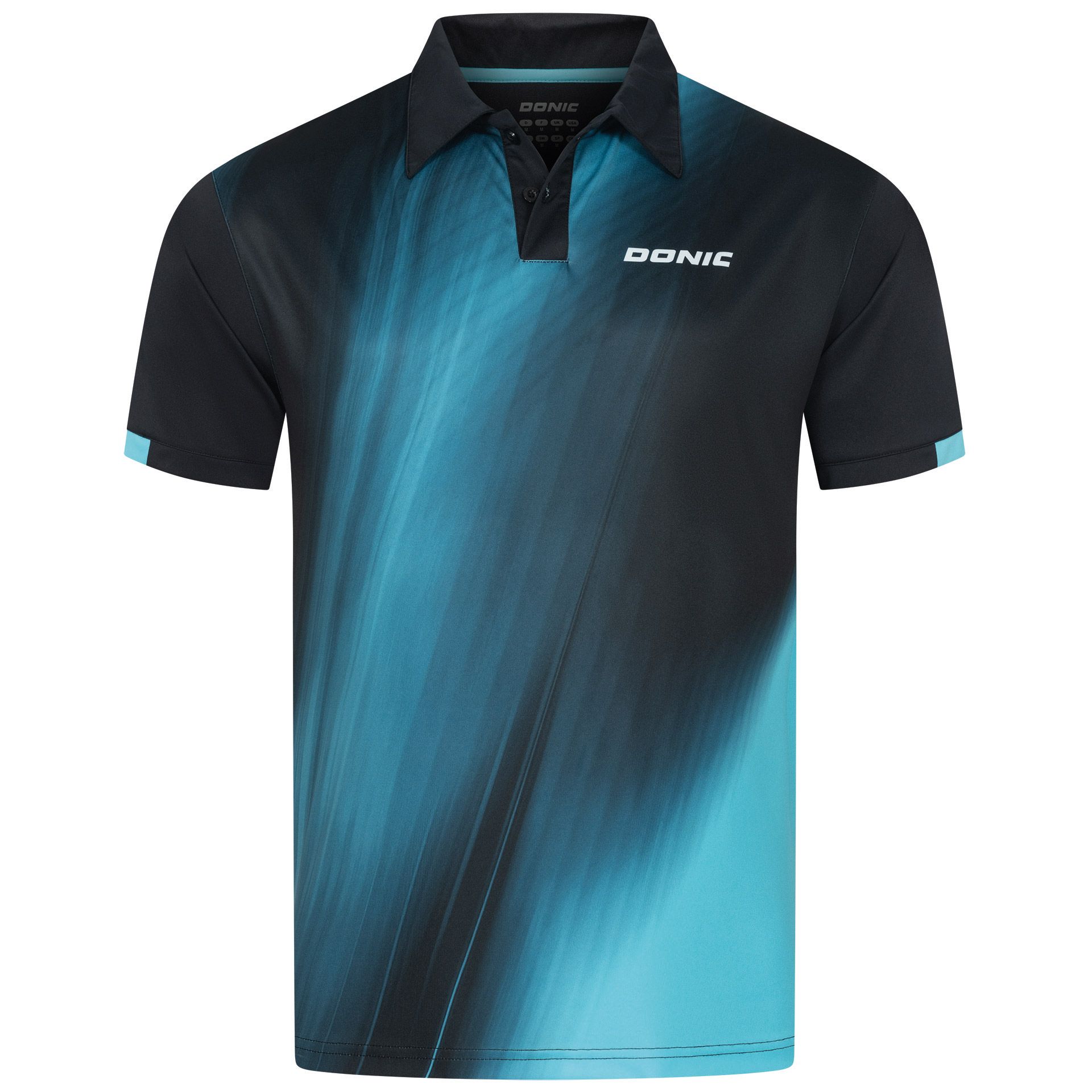 Donic Poloshirt Fire schwarz-hellblau