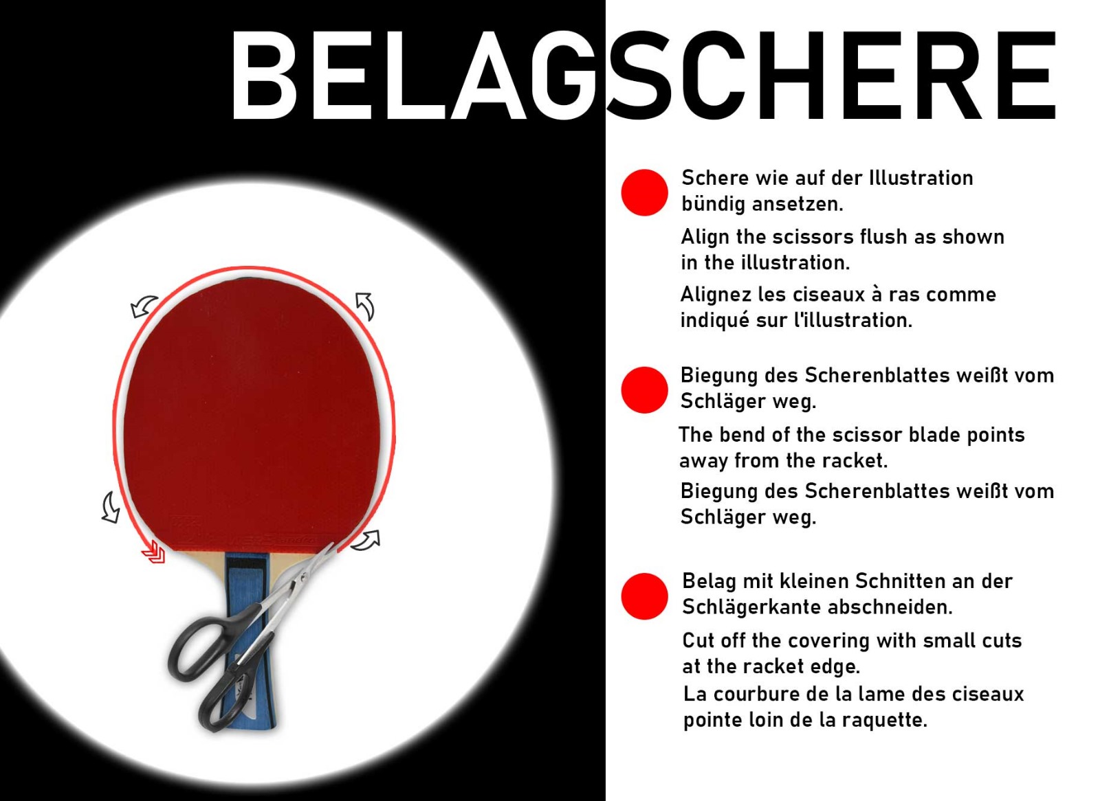 PRO LINE Spezial-Belagschere TITAN