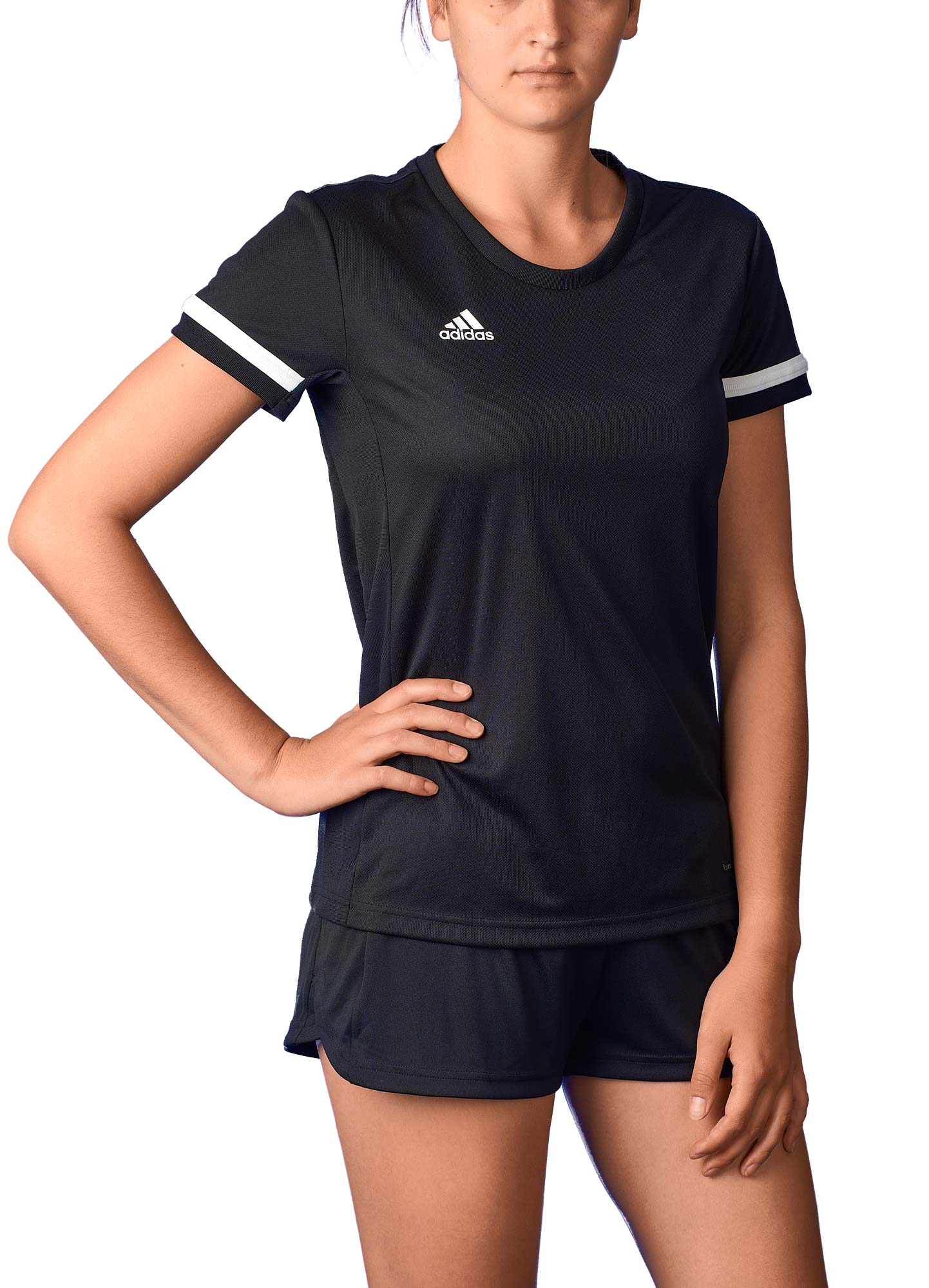 adidas T19 Shortsleeve Jersey Damen schwarz/weiß