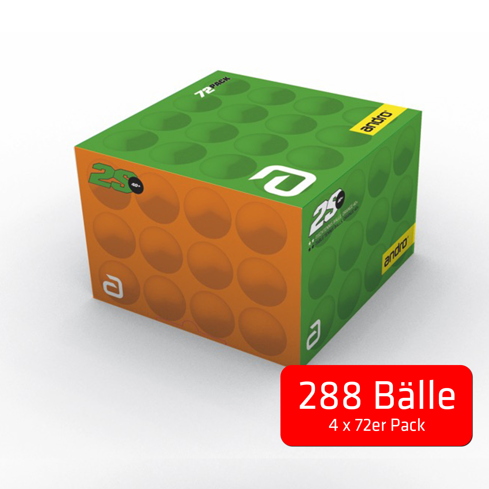 andro Ball Poly2S** orange 4er-Kombipaket