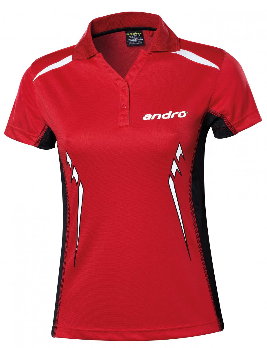 andro Hemd Navas Women rot/schwarz/weiss