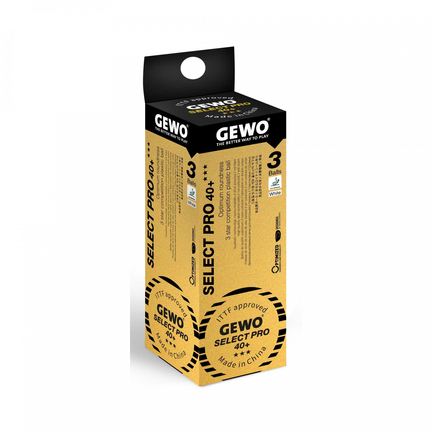 Gewo Select Pro 40+ 3*** Bälle ABS