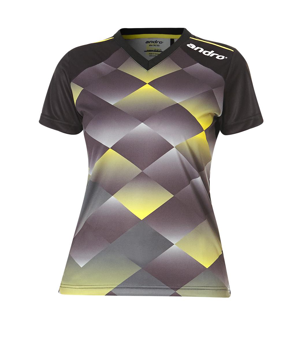 andro Hemd Duncan Women schwarz/gelb